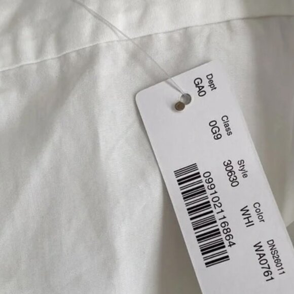 New J Crew X Thomas Mason Women's Button Down Boy Shirt Top White Size 00 NWOT - Picture 6 of 10